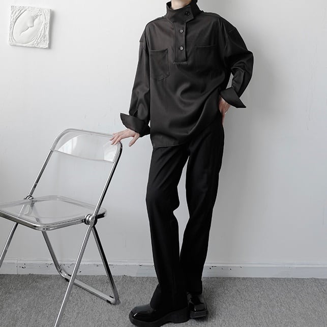 Chic Design High Neck Shirt【TR2484】