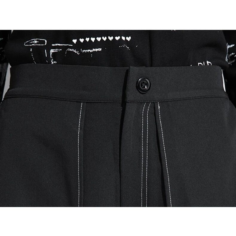 〈Unisex〉High Waist Long Wide Pants【TR1156】