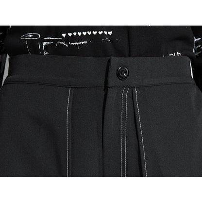 〈Unisex〉High Waist Long Wide Pants【TR1156】