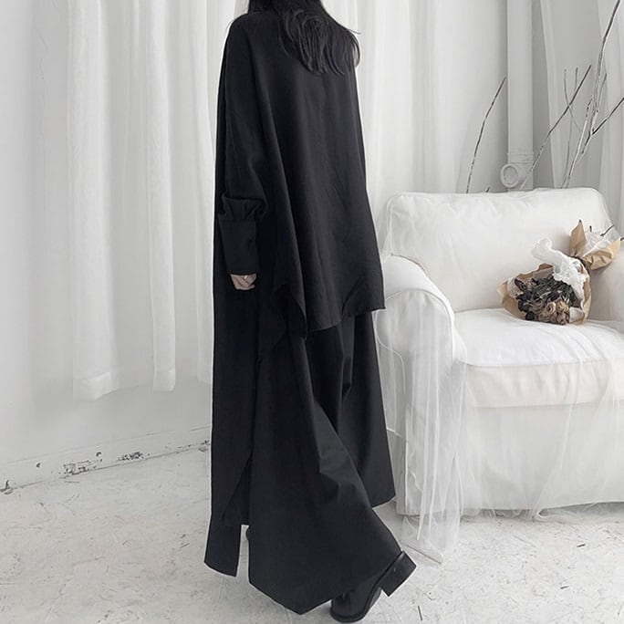 〈Unisex〉Irregular Long Huge Shirt【TR1411】