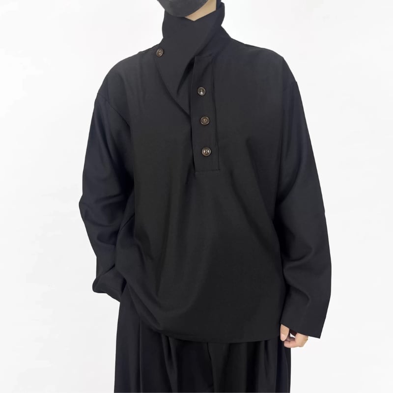 Convertible High-Collar Collared Shirt【TR3358】