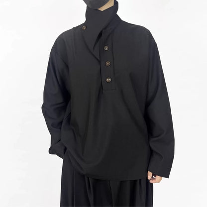 Convertible High-Collar Collared Shirt【TR3358】