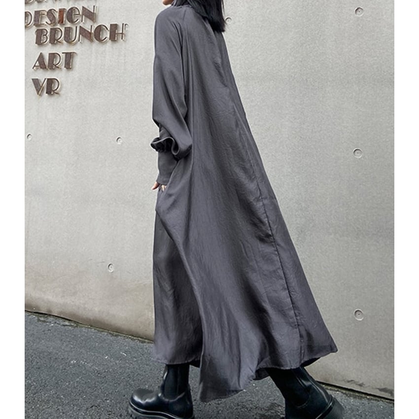 Shadow High-neck All-in-one Dress【TR0474】