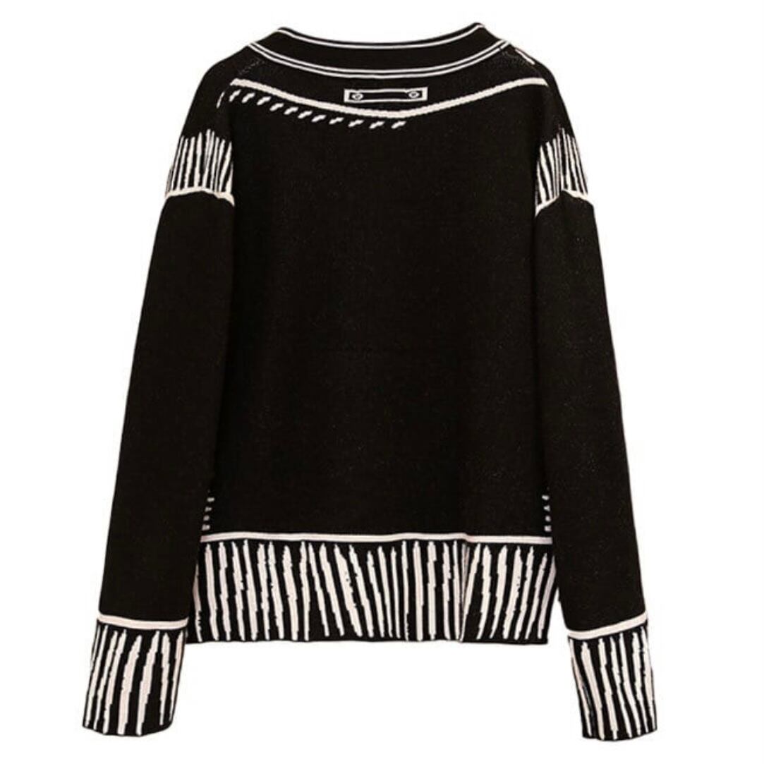 〈Unisex〉Knit Cardigan Letters Jacket【TR1226】