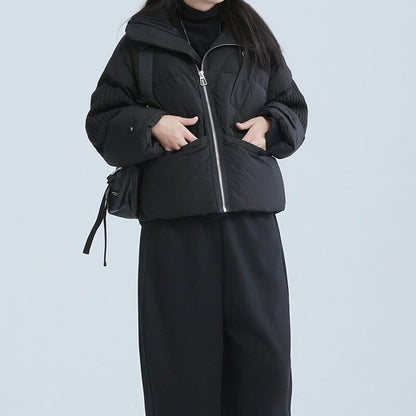 High-Neck Zip Knit Jacket【TR3259】