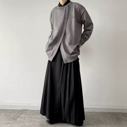 Asymmetric Button Jacket【TR3346】