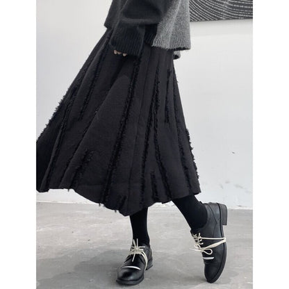 Knit Flare Frill Skirt【TR3185】