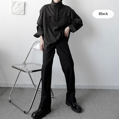 Chic Design High Neck Shirt【TR2484】