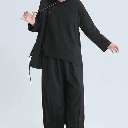 Asymmetry Flare Simple T-Shirt【TR3145】