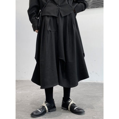 Asymmetry Wool Skirt【TR3173】