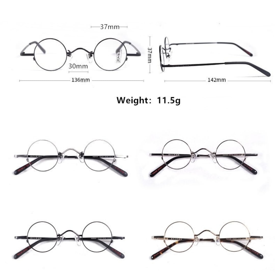 Vintage Ultralight Metal Round Glasses【TR2566】