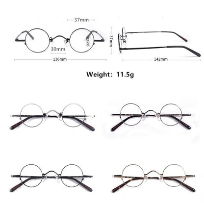 Vintage Ultralight Metal Round Glasses【TR2566】