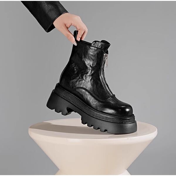 Front Zipper Martin Boots【TR3385】