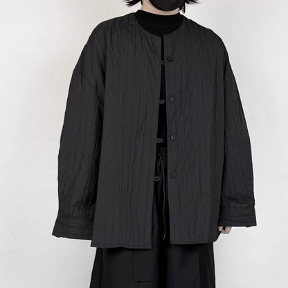 Crumpled Texture Minimal Jacket【TR3362】