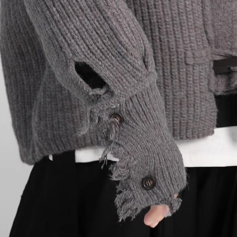 Damage Knit Short Jacket【TR3270】