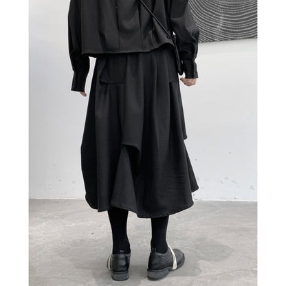 Asymmetry Wool Skirt【TR3173】