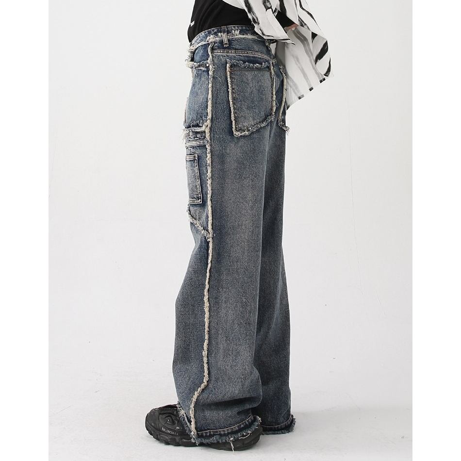 Faded Vintage Denim Pants【TR0483】