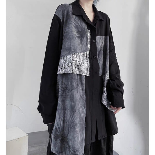 〈Unisex〉Patchwork Nichi Irregular Shirt【TR1324】