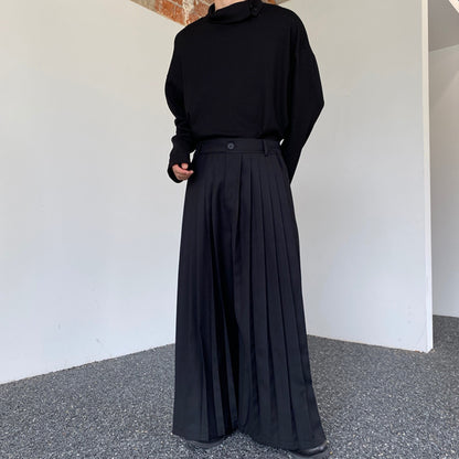 2-way Front Pleated Wide Pants【TR3311】