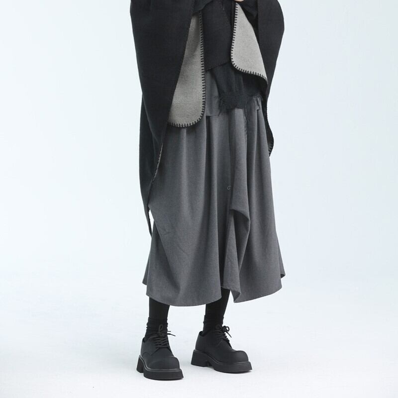 Asymmety Drape Retro Skirt【TR3177】