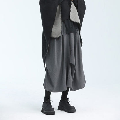 Asymmety Drape Retro Skirt【TR3177】