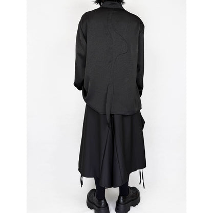 Asymmetry Loose Collared Shirt【TR3324】