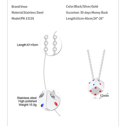 Cool Cube Dice Style Necklace【TR2767】