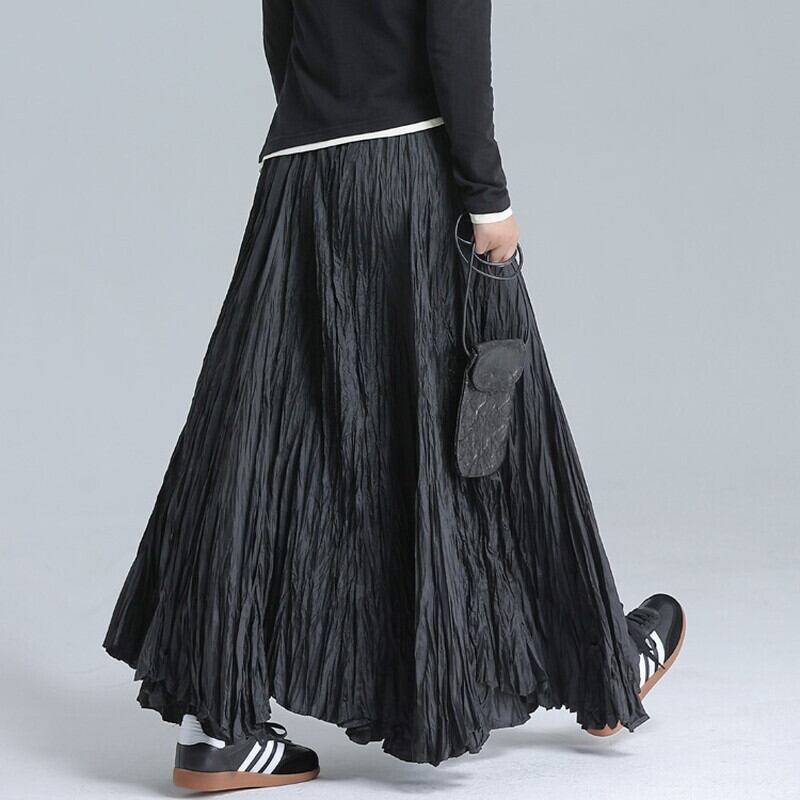 Crinkle Flare Skirt【TR3183】