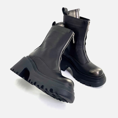 Front Zip Short Boots 【TR3378】