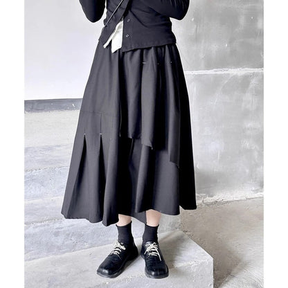 Asymmety Patchwork Skirt【TR3184】
