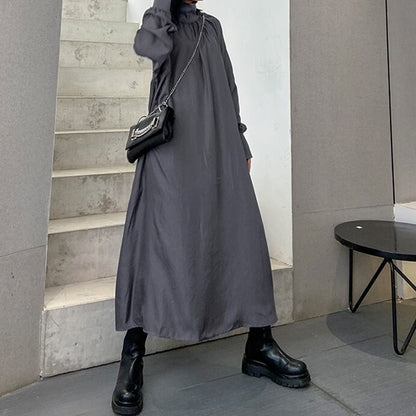 Shadow High-neck All-in-one Dress【TR0474】