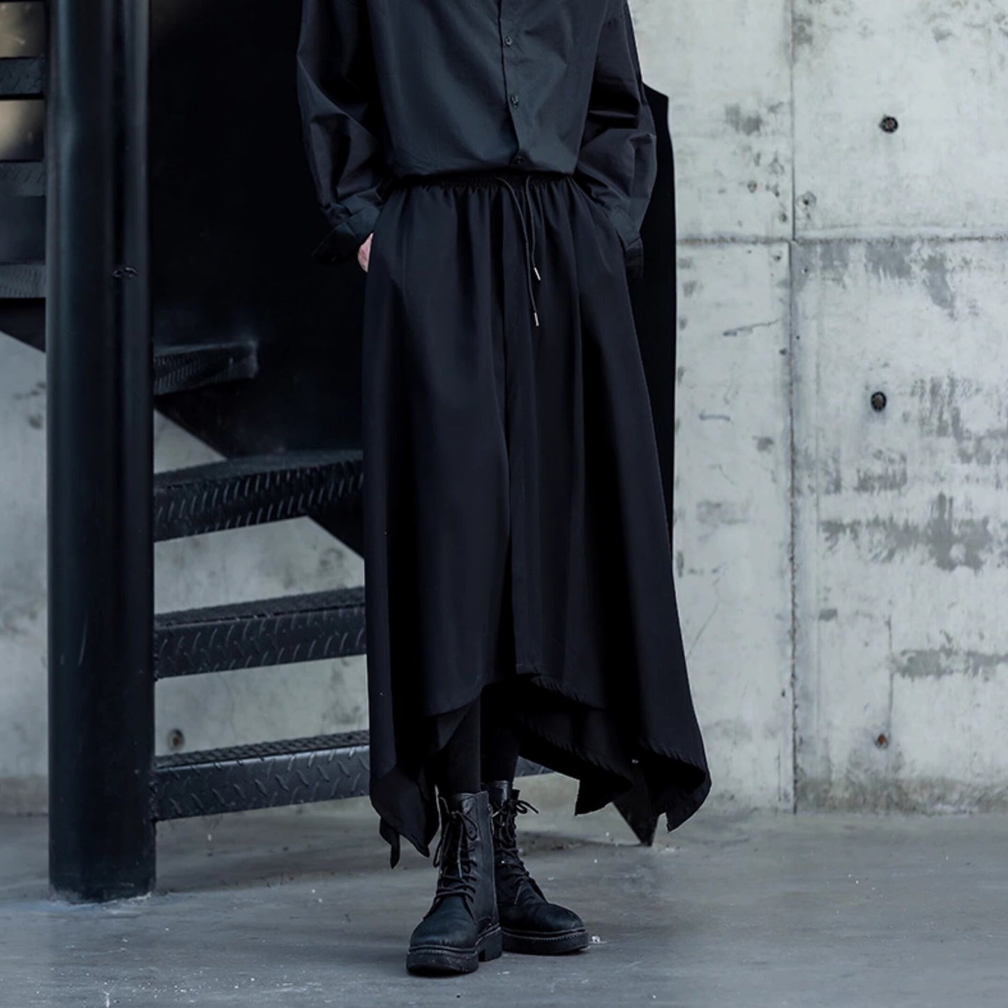 Irregular Hem Cropped Culottes【TR3276】