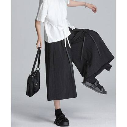 Flare Wide-Leg High-Waist Pants【TR3227】