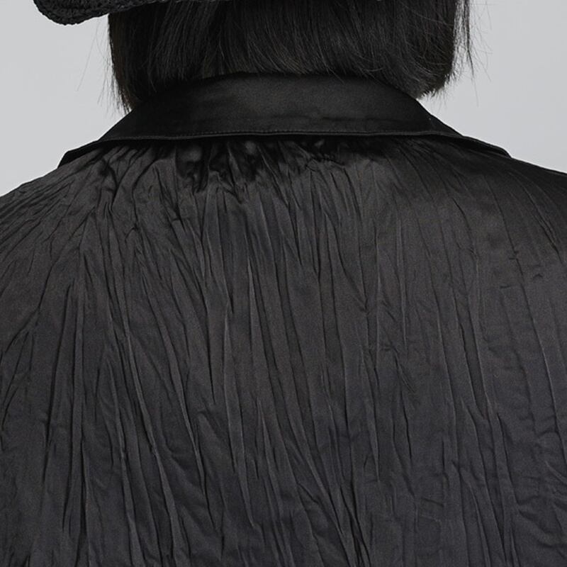 Crinkle Oversize Collared Shirt【TR3125】