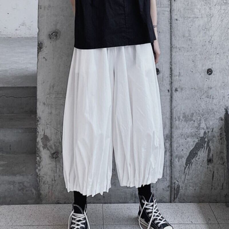 Cropped Pleats Wide Pants【TR3225】
