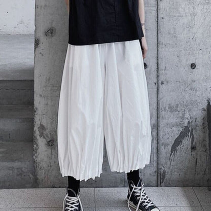 Cropped Pleats Wide Pants【TR3225】