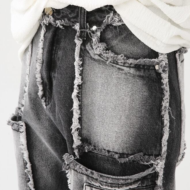 Faded Vintage Denim Pants【TR0483】