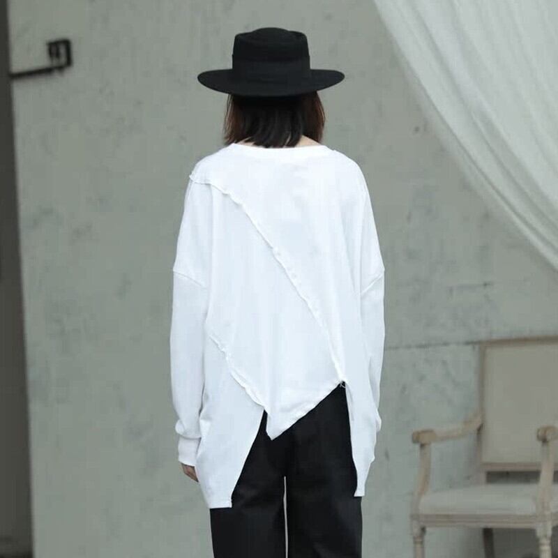 Asymmetry Patchwork T-Shirt【TR3142】
