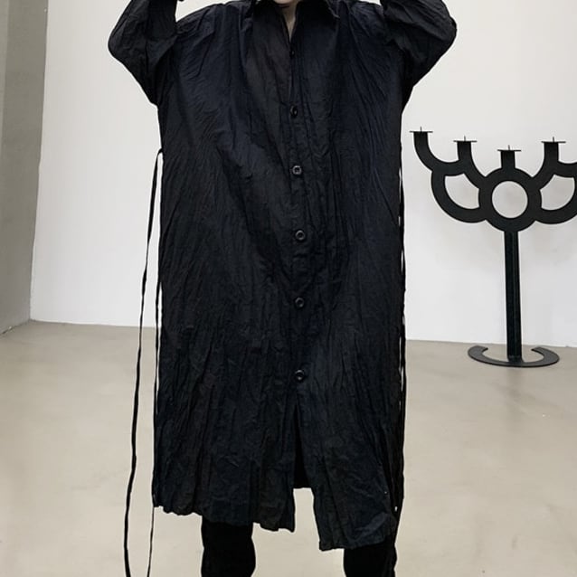 Crumply Oversize Long Shirt【TR3076】