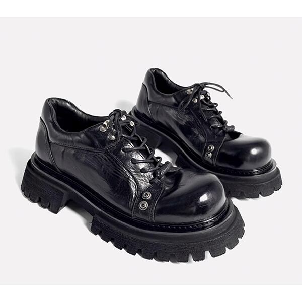 Pleated Metallic Casual Shoes【TR3408】