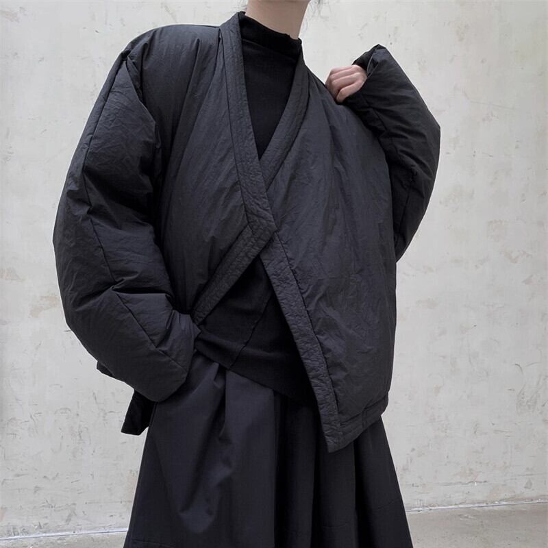 Asymmetry V-Neck Loose Jacket【TR3248】