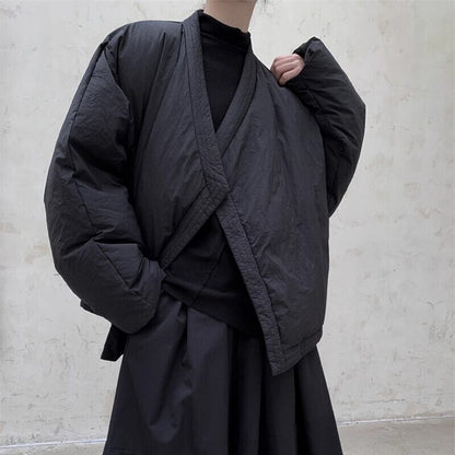 Asymmetry V-Neck Loose Jacket【TR3248】