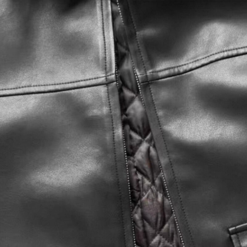 Sleek Quilted Liner Leather Jacket【TR3364】