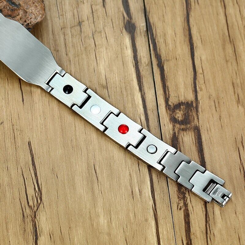 Cross magnetic men bracelet【TR2755】