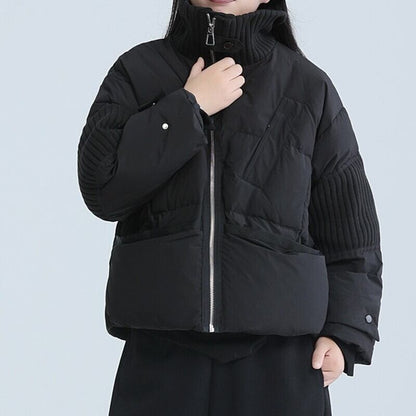 High-Neck Zip Knit Jacket【TR3259】