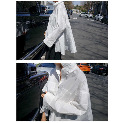 〈Unisex〉Asymmetrical Loose Shirt【TR3030】