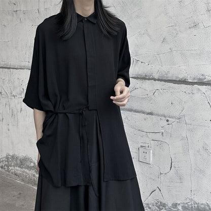Long Slit Ovresize Collared Shirt【TR3103】