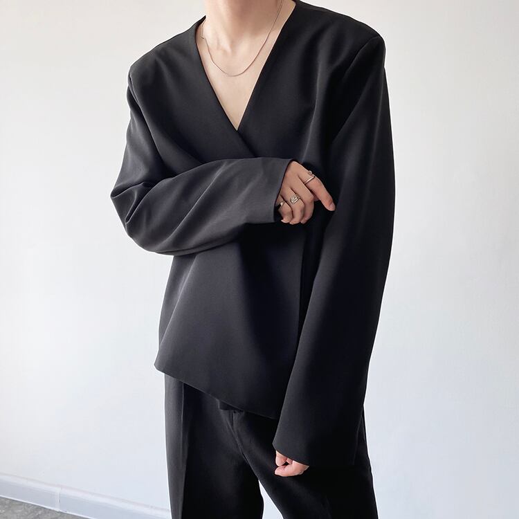 Casual Collarless Jacket【TR2481】