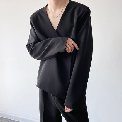 Casual Collarless Jacket【TR2481】
