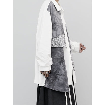 〈Unisex〉Patchwork Nichi Irregular Shirt【TR1324】